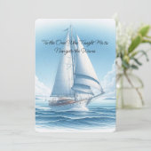 セーリングをテーマにした父の日のグリーティングカード シーズンカード (スタンド正面)