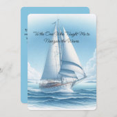 セーリングをテーマにした父の日のグリーティングカード シーズンカード (正面/裏面)