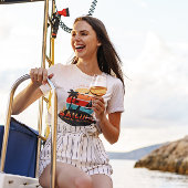 セーリングアドベンチャードッグ犬のパパビーチ Tシャツ