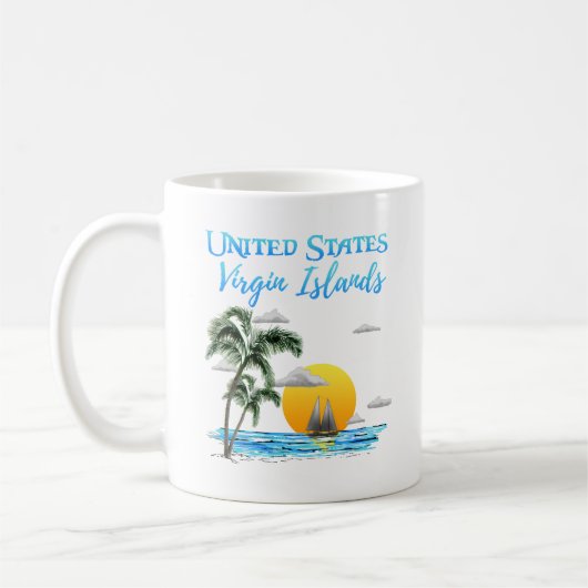 セーリングアメリカヴァージン諸島 コーヒーマグカップ (左)