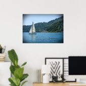 セーリングイタリアンザリビエラ – Portofino ポスター (ホームオフィス)