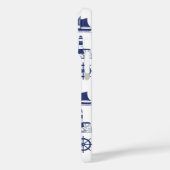 セーリングイラストレーションNavy Blue+White Case-Mate iPhoneケース (裏面 / 左)