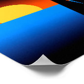 セーリングインザサンセットプリント ポスター (角)