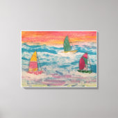 セーリングオレンジスカイ キャンバスプリント (正面)