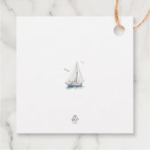 セーリングオンザイルボートスクエア好意ありがとうラベル フェイバータグ (裏面)