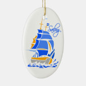 セーリングオーナメント、カスタマイズ可能 セラミックオーナメント (右)
