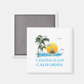セーリングカタリナアイランドカリフォルニアセーリングボート マグネット (正面/裏面)