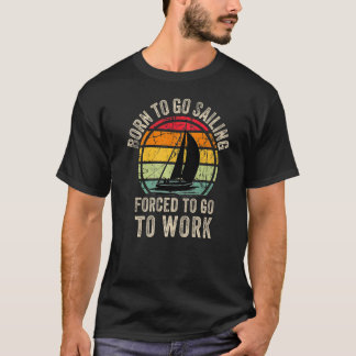 セーリングカッコいいボートグラフィックセーリングヨットメンズ Tシャツ