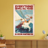 セーリングカップルすべてがキャンバスを殺す キャンバスプリント (インサイチュ (リビング))