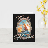 セーリングカポレイハワイ海とサンシャイン カード (黄色い花)