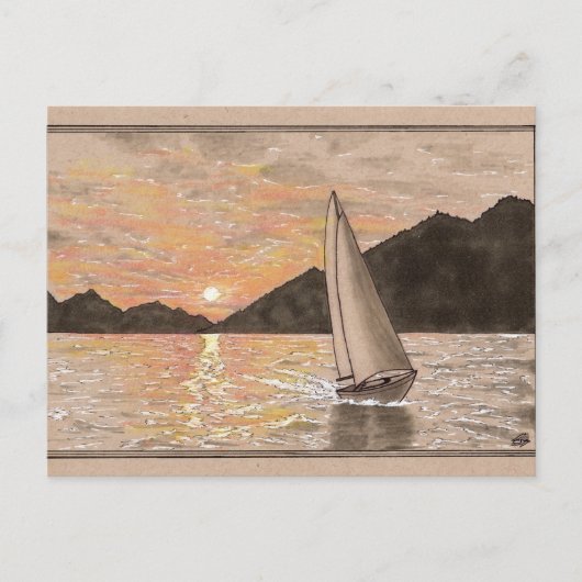 セーリングガルフ諸島/サンフアン諸島/バウンダリーパ ポストカード (正面)