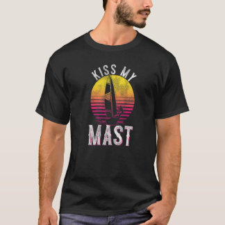 セーリングキスマイマストセーリングボートレトロヴィンテージサンセット Tシャツ