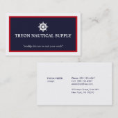 セーリングキャプテンの船ヘルム航海の供給 名刺 (正面/裏面)