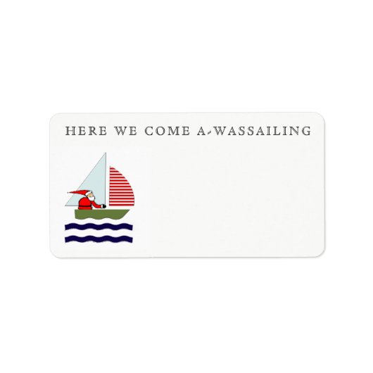 セーリングクリスマスラベル ラベル (正面)