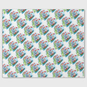 セーリングサンタクリスマスラッピング紙 ラッピングペーパー (フラット)