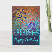 セーリングザシーハッピーバースデーカード カード (正面)