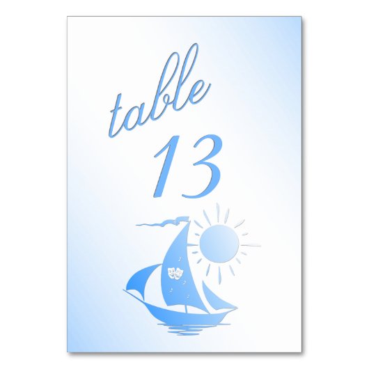 セーリングシアターテーブル番号 テーブルナンバー (正面)