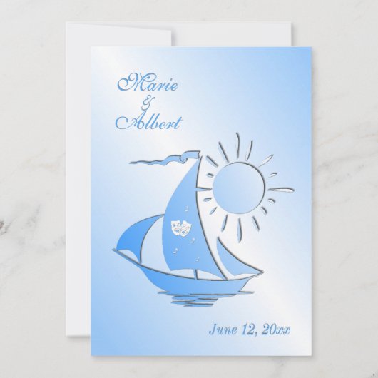 セーリングシアター結婚式招待状 招待状 (裏面)