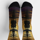 セーリングシップサンセットシーズ&オレンジスカイソックス ソックス (上部)