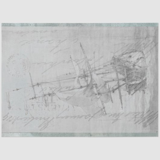 セーリングシップ家具デカップージティッシュペーパー 薄葉紙 (正面)