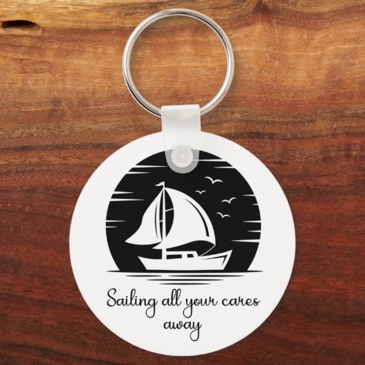 セーリングシップ帆船ヨット感動的引用文 キーホルダー (正面)