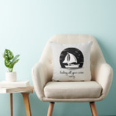 セーリングシップ帆船ヨット感動的引用文 クッション (椅子)