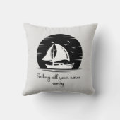 セーリングシップ帆船ヨット感動的引用文 クッション (裏面)