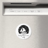 セーリングシップ帆船ヨット感動的引用文 マグネット (インサイチュ (食洗機))