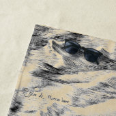 セーリングシップ&シーモンスターズAustralia World Map ビーチタオル (インサイチュ)