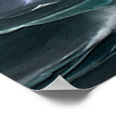 セーリングシップ&稲妻アート ポスター (角)