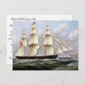 セーリングシップWoollomooloo 1850 ポストカード (正面/裏面)