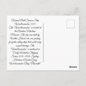 セーリングシップWoollomooloo 1850 ポストカード (裏面)