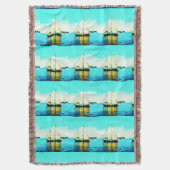 セーリングスクーナーは毛布を投げる スローブランケット (正面縦)