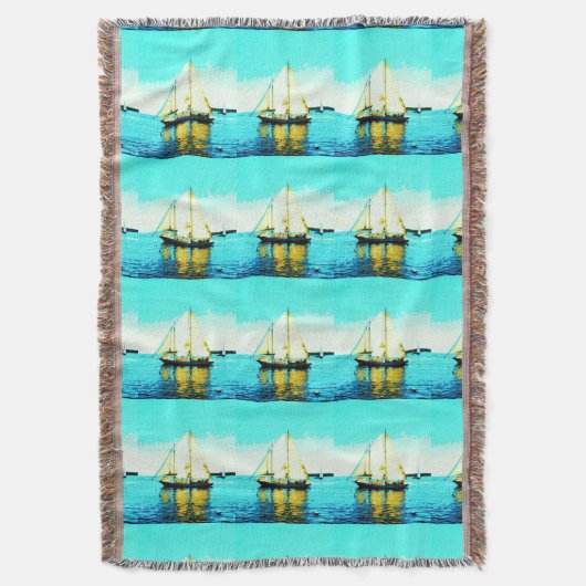 セーリングスクーナーは毛布を投げる スローブランケット (正面縦)