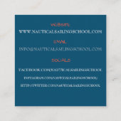 セーリングスクールインストラクター/ホワイトセーリングボートセーリング スクエア名刺 (裏面)