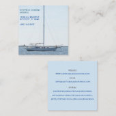 セーリングスクール/セーリングインストラクター/ホワイトセーリングボート スクエア名刺 (正面/裏面)