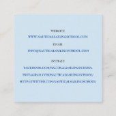 セーリングスクール/セーリングインストラクター/ホワイトセーリングボート スクエア名刺 (裏面)