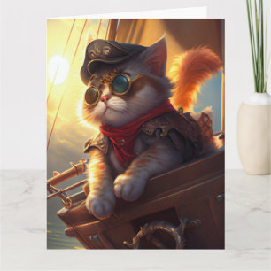 セーリングスチームパンク海賊猫 カード