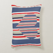 セーリングストライプとラブハート ネイビー アクセントクッション (正面(垂直))