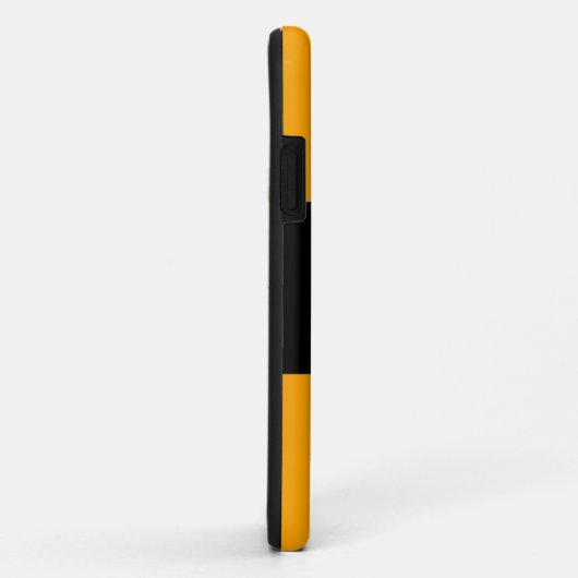 セーリングスポーティ広い明るいオレンジの黒ストライプ色 Case-Mate iPhoneケース (裏面/右)