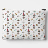 セーリングスモールパターンカラー（白） アクセサリーポーチ (正面)