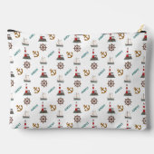 セーリングスモールパターンカラー（白） アクセサリーポーチ (裏面)