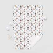 セーリングスモールパターンカラー（白） ゴルフタオル (インサイチュ)