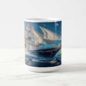 セーリングスループジョンB背の高い船v4.0 コーヒーマグカップ (中央)