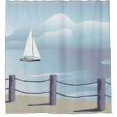 セーリングセイボートアクア海シャワー シャワーカーテン (正面)