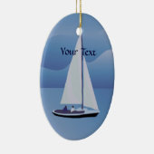 セーリングセイボートオーバルオーナメント セラミックオーナメント (右)