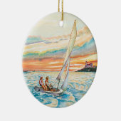 セーリングセラミッククリスマスオーナメント セラミックオーナメント (右)