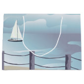 セーリングセーリングボートアクア海Lg抱き枕 ラージペーパーバッグ (正面)