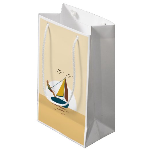 セーリングセーリングボートカスタム抱き枕 スモールペーパーバッグ (正面アングル)