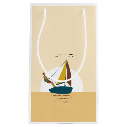 セーリングセーリングボートカスタム抱き枕 スモールペーパーバッグ (正面)